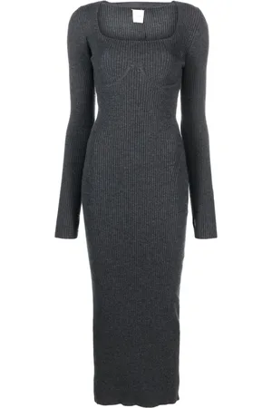 Patou Robe en maille à manches longues
