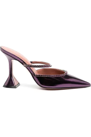 Amina Muaddi Mules Gilda 80 mm ornées de cristal