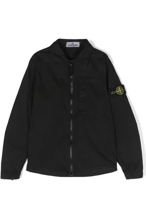 Stone Island Veste zippée à patch logo