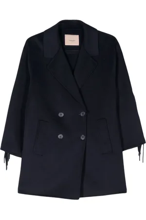 Twin-Set Manteau frangé à boutonnière croisée