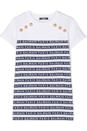 Balmain Robe en coton à rayures