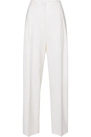Msgm Pantalon de tailleur en laine à plis