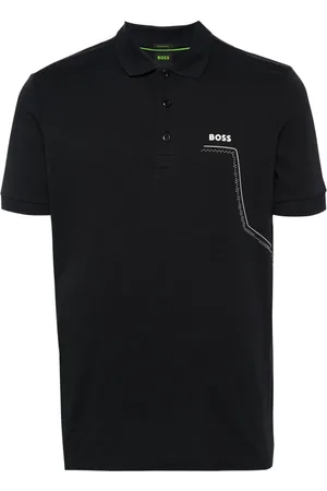 HUGO BOSS Polo en coton à logo appliqué