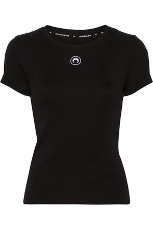 Marine Serre T-shirt en coton à logo Crescent Moon