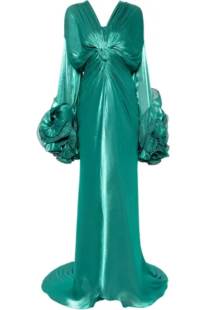 Costarellos Robe à fleurs appliquées