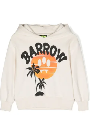 BARROW Hoodie en coton à imprimé graphique