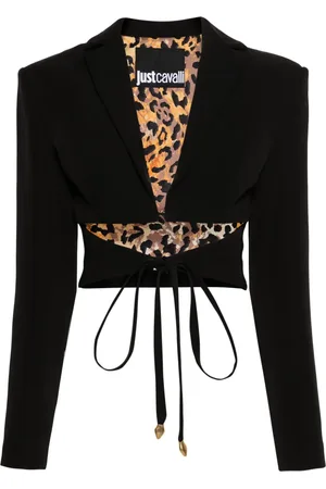 Roberto Cavalli Blazer crop à découpes