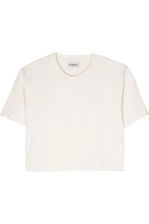 Autry T-shirt crop à patch logo