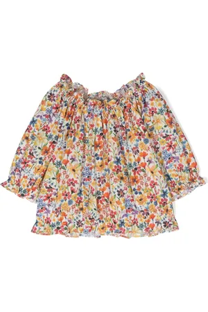 Il gufo Blouse en coton à fleurs