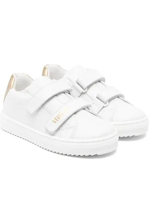 VERSACE Baskets en cuir à logo imprimé