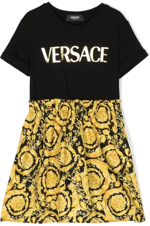 VERSACE Robe en coton à imprimé Barocco