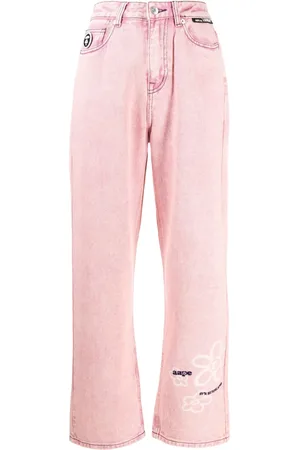 A Bathing Ape Jean droit à fleurs