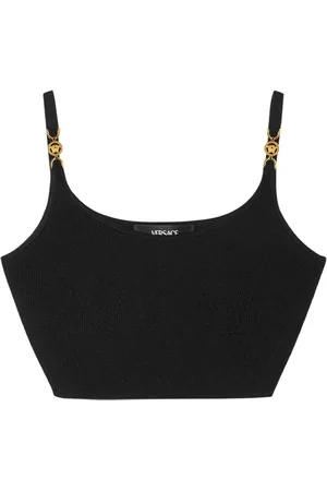 VERSACE Haut crop à bretelles Medusa