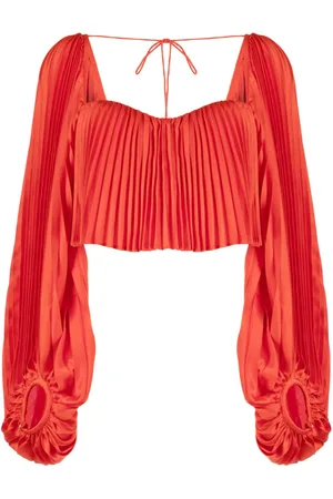 Acler Blouse Moston crop à design plissé