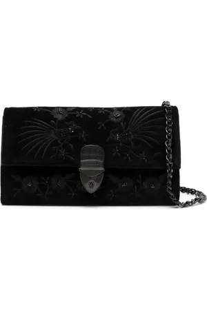 ASPINAL OF LONDON Pochette Mayfair à fleurs brodées