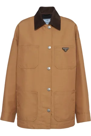 Prada Veste en toile à logo triangulaire