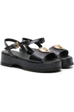 VERSACE Sandales en cuir à plaque Medusa