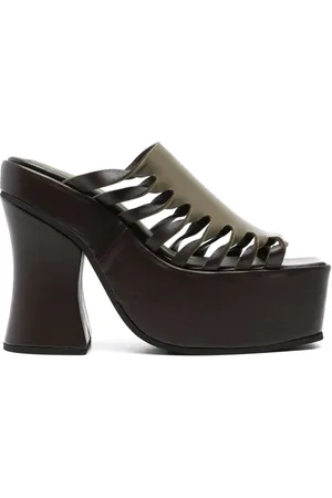ECKHAUS LATTA Mules en cuir 135 mm à détail torsadé