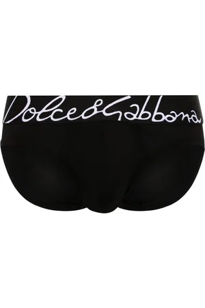 Dolce & Gabbana Slip en coton stretch à taille logo