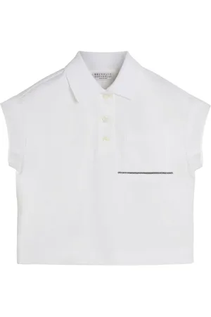 Brunello Cucinelli Polo sans manches à ornements métalliques