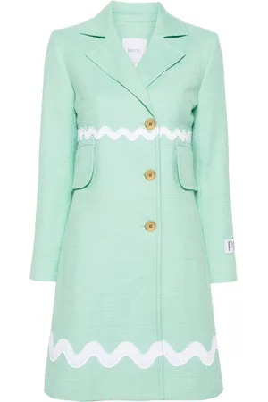Patou Manteau Wave en tweed