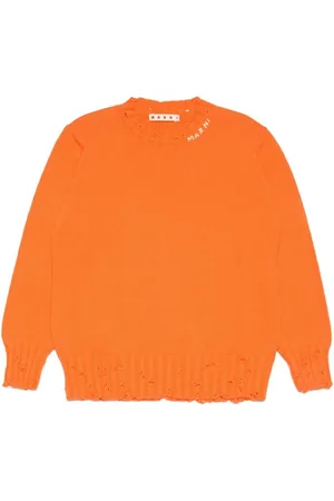 Pull orange online fille