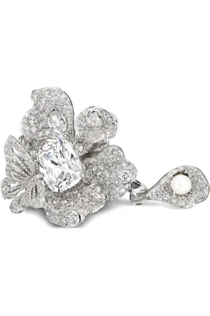 Anabela Chan Bague Peony Butterfly en or 18ct