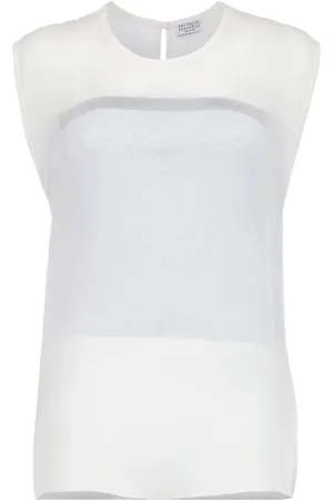 Brunello Cucinelli Ensemble-débardeur à design transparent