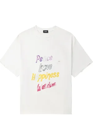 We11 Done T-shirt Peace à logo imprimé