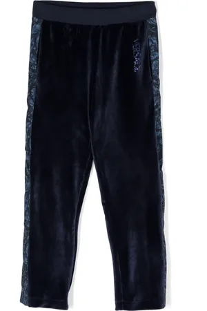VERSACE Pantalon en velours à imprimé baroque