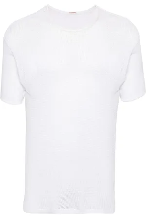Fursac T-shirt en maille ajourée