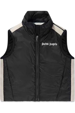 Palm Angels Gilet matelassé à logo imprimé