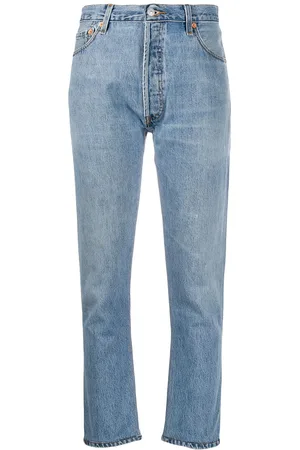 RE/DONE Jean crop à taille haute
