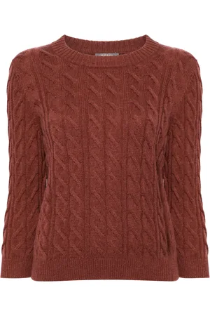 N.PEAL Pull en cachemire à tricot torsadé