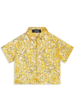 VERSACE T-shirt en coton à imprimé Barocco
