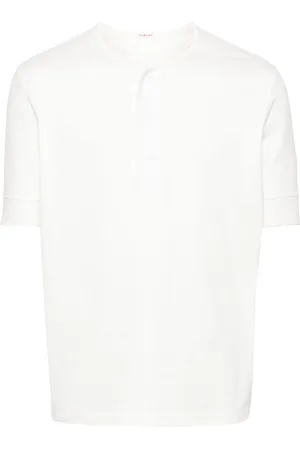 Fursac T-shirt en lin à boutonnière