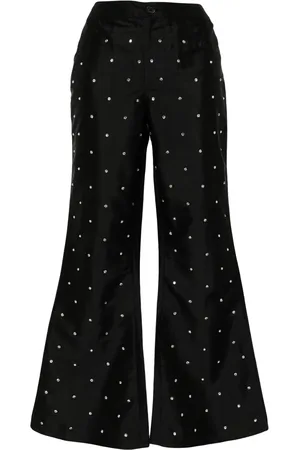 BATSHEVA Pantalon évasé Lawyer à strass