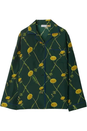 Burberry Chemise en soie à imprimé graphique