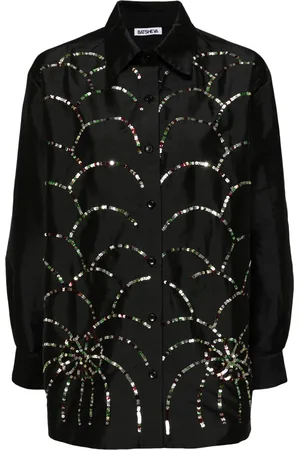BATSHEVA Blouse Alison à ornements en sequins