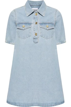 Ganni Robe en jean à coupe courte