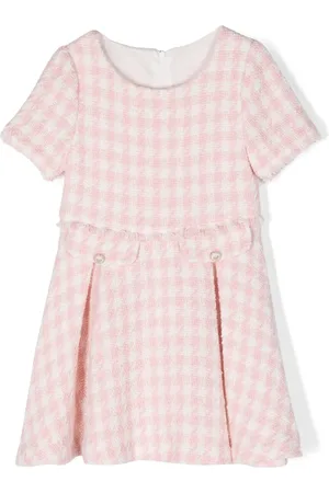 Lapin House Robe évasée à motif pied-de-poule