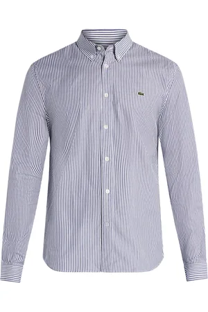 Lacoste Chemise rayée en coton à patch logo
