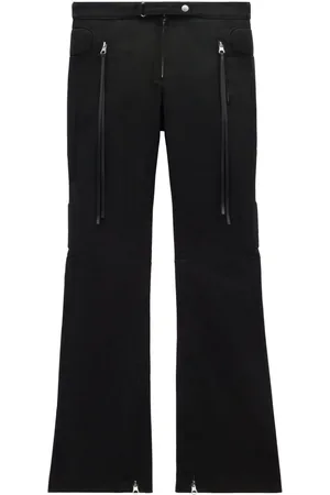 Courrèges Pantalon en coton à coupe évasée