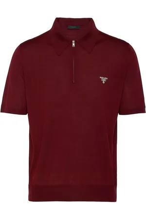 Prada Polo à logo en jacquard