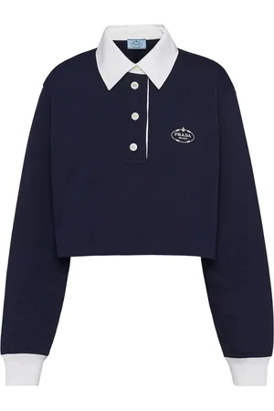 Prada Polo en coton à logo brodé