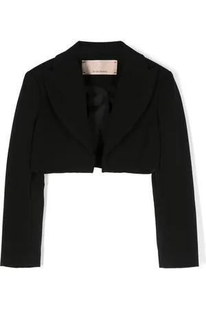 Elisabetta Franchi Blazer crop à détail de logo
