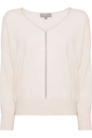 N.PEAL Pull Metal-Trim en cachemire