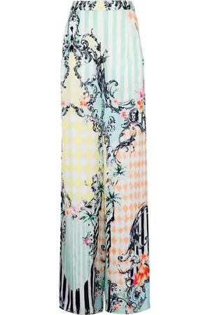 Balmain Pantalon palazzo à imprimé baroque