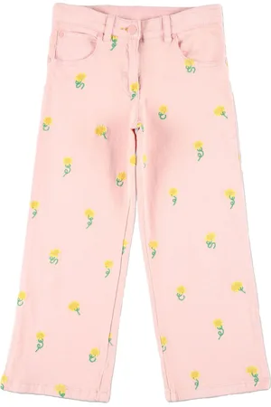 Stella McCartney Jean brodé à coupe droite