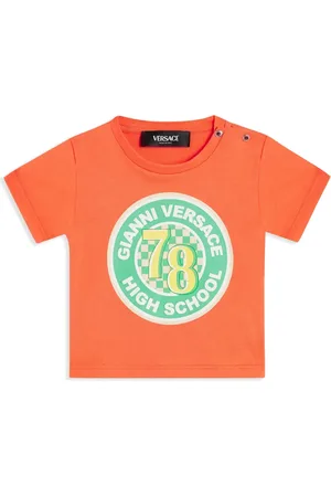 VERSACE T-shirt en coton à logo imprimé